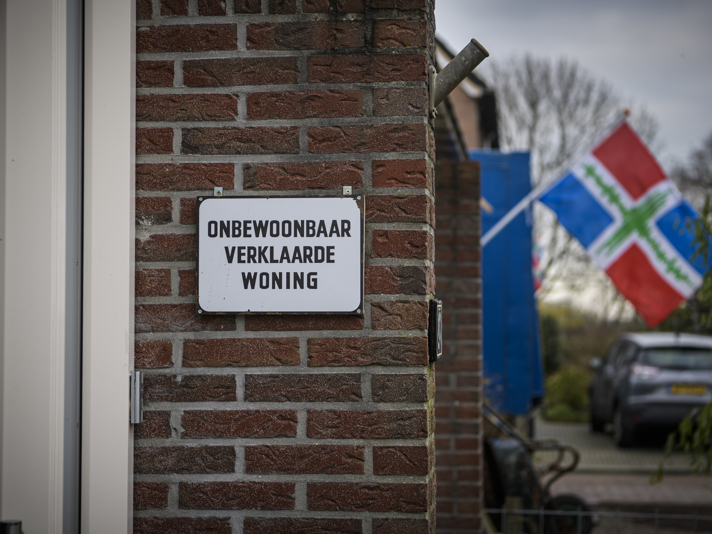 Huizen in het Groningse aardbevingsgebied